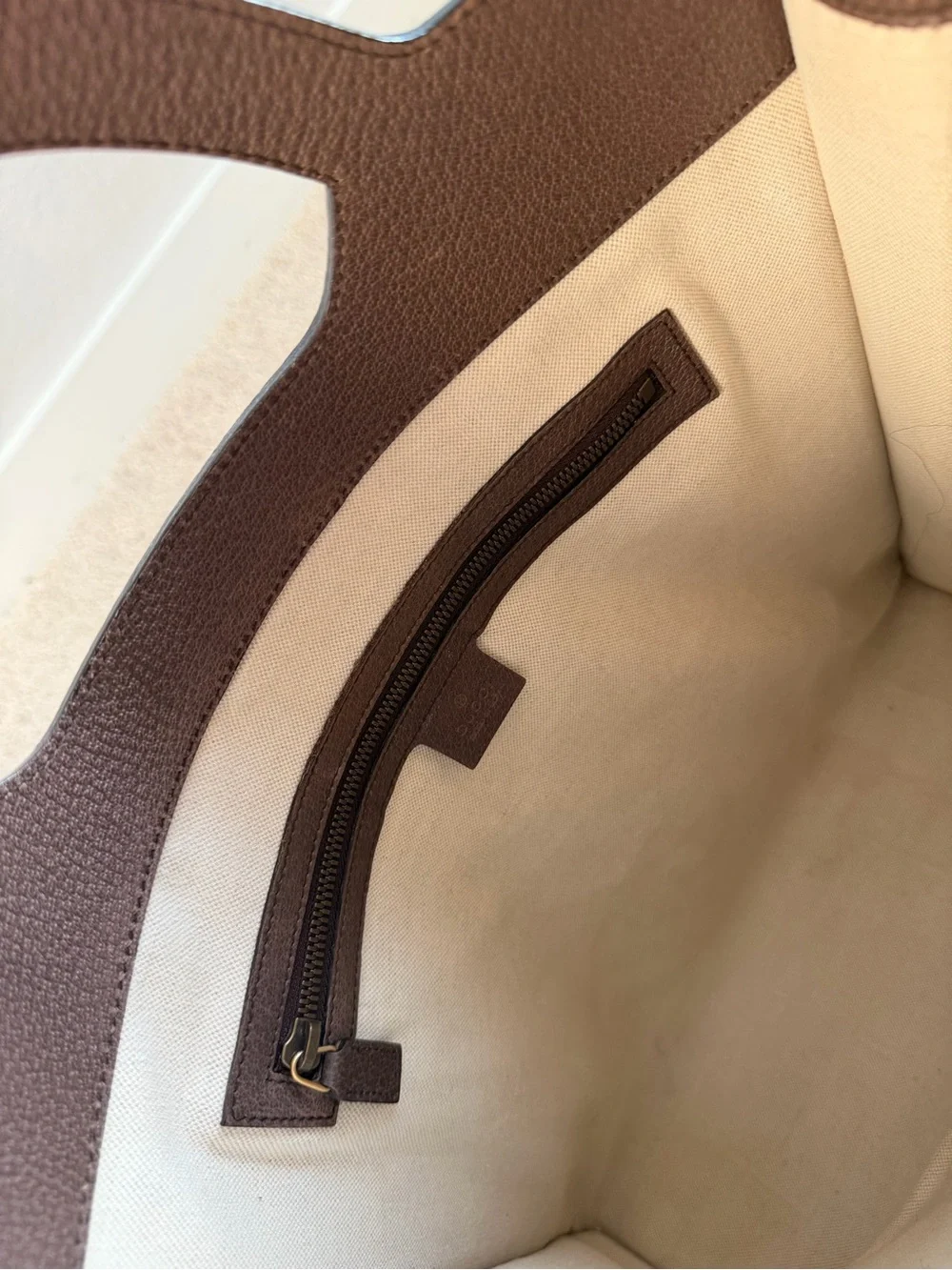 Gucci Medium Ophidia Cut Out Handle Tote GG Coated Canvas